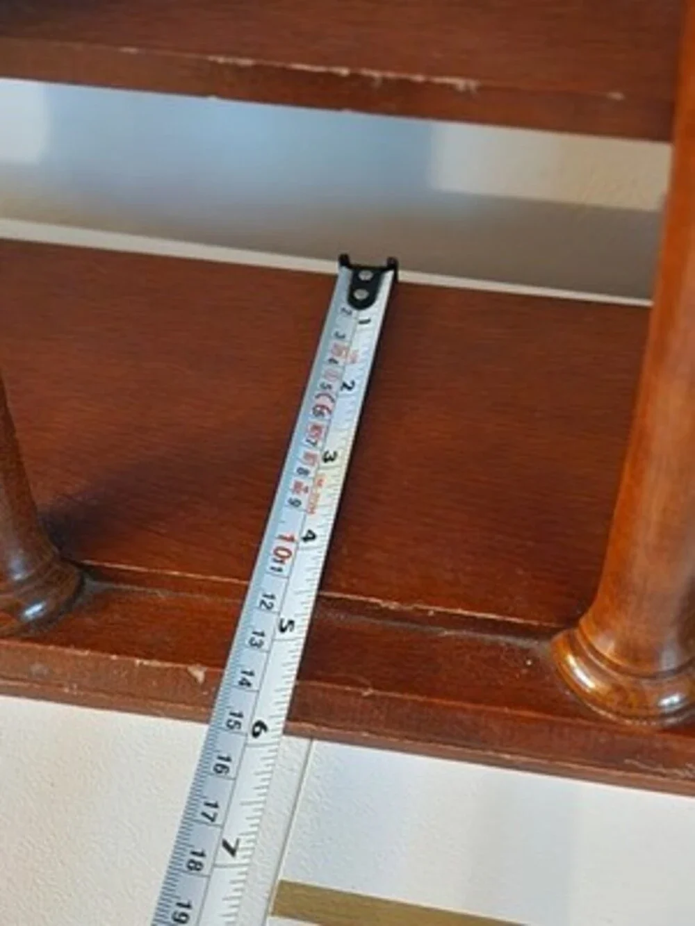 Solid Wood Cup Wall Shelf Spindle And Arch Design Holds 12 Cups